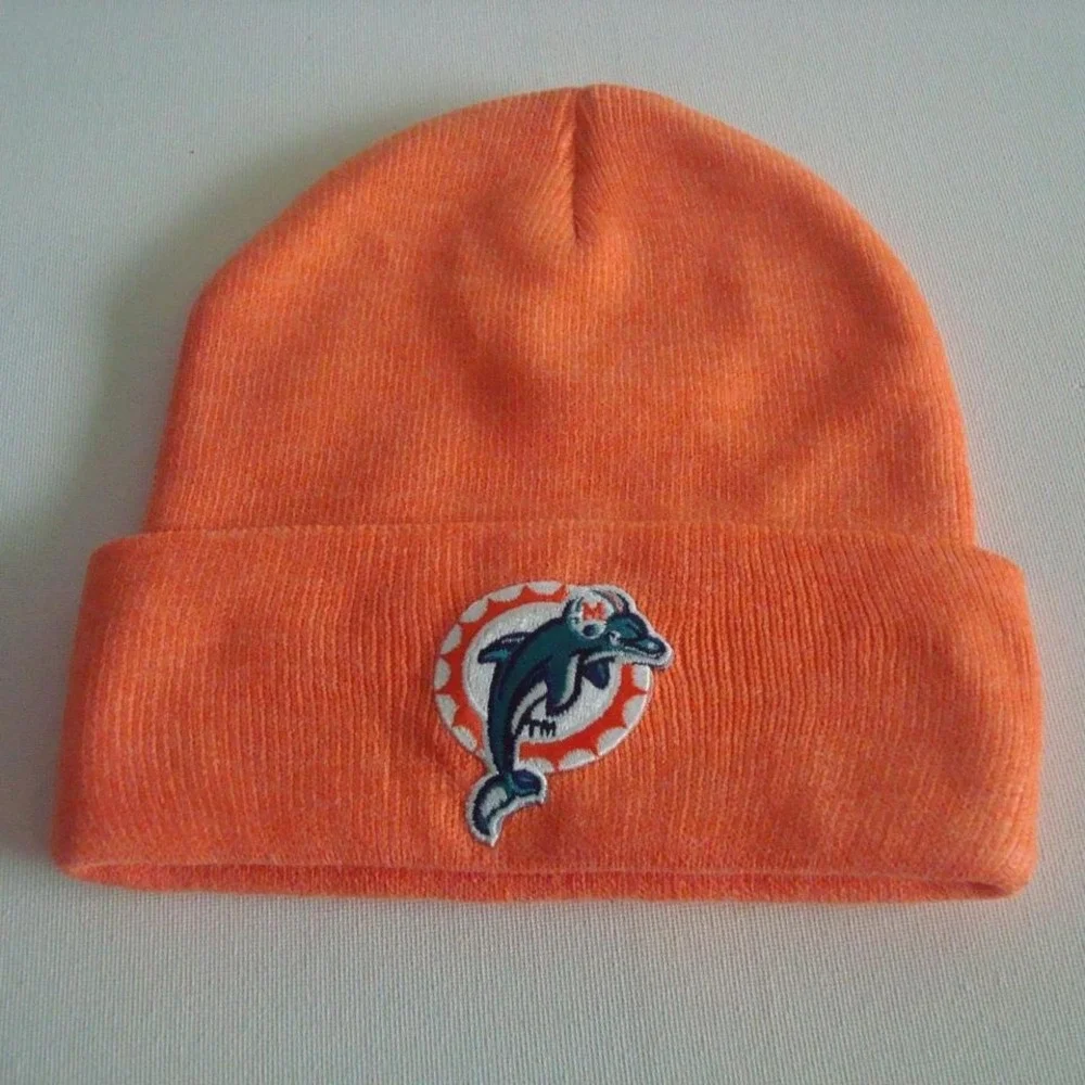DOLPHINS‎ BEANIE HAT CAP VINTAGE 00S Y2K B3
